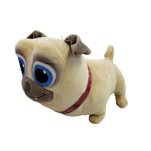 Disney Rolly Plush Puppy Dog Pals Pug 12 Inch Stuffed Animal Toy Tan Brown - Picture 2 of 12